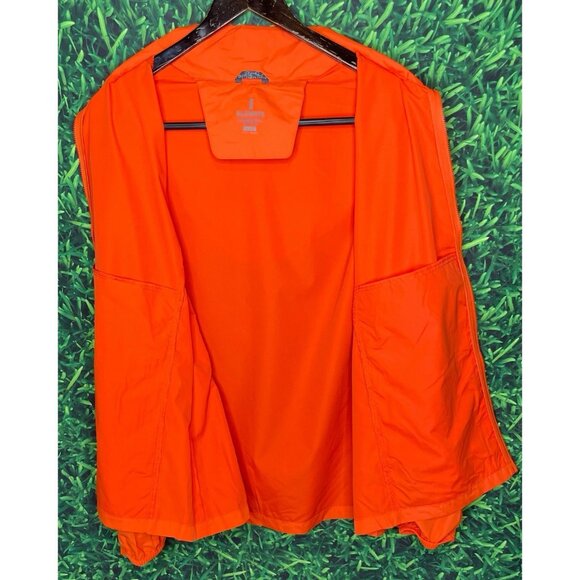 NWT Fiserv Orange Full Zip Hooded Women’s XL TOBA Packable Rain Jacket Fintech - Picture 3 of 5